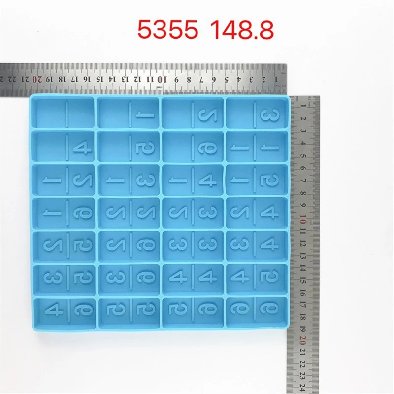 

13MC Domino Game Toys Epoxy Resin Mold Number Dominoes Casting Silicone Mould DIY Crafts Polymer Clay Jewelry Making Tools