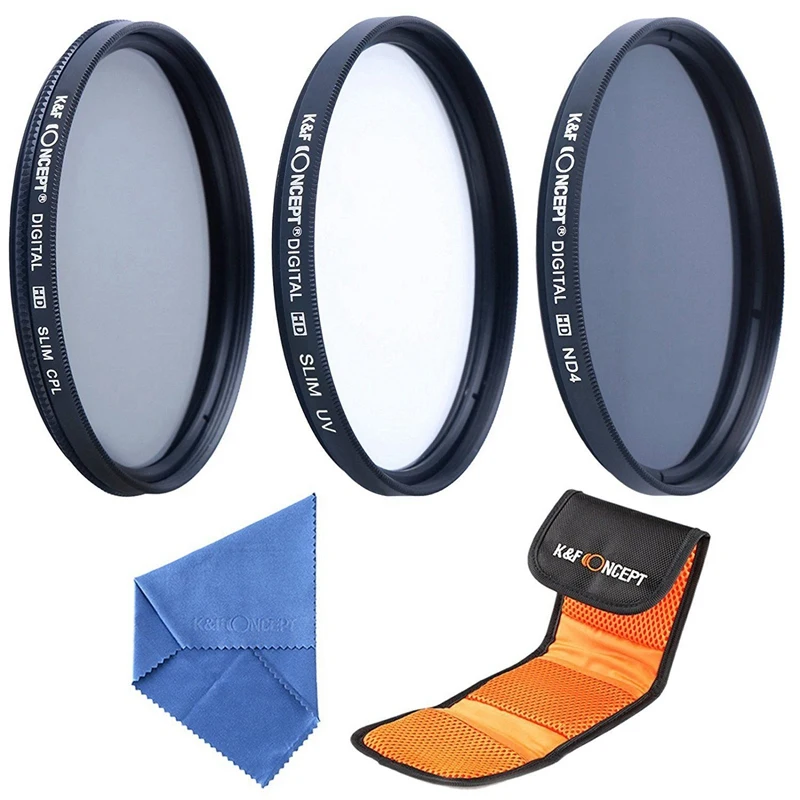 K & F концепция Uv Cpl Nd4 Комплект фильтров для объектива поляризационный фильтр