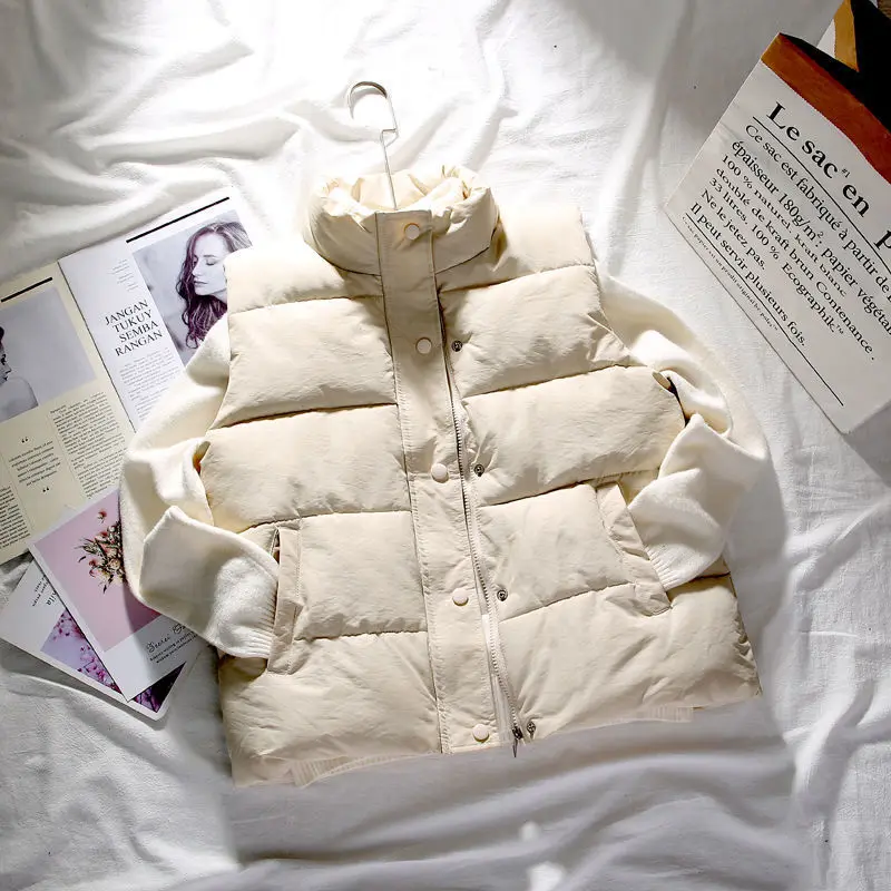 Женский Модный хлопковый жилет, пальто, Осень-зима, новый жилет, свободный, универсальный, без рукавов, стеганая куртка от AliExpress WW
