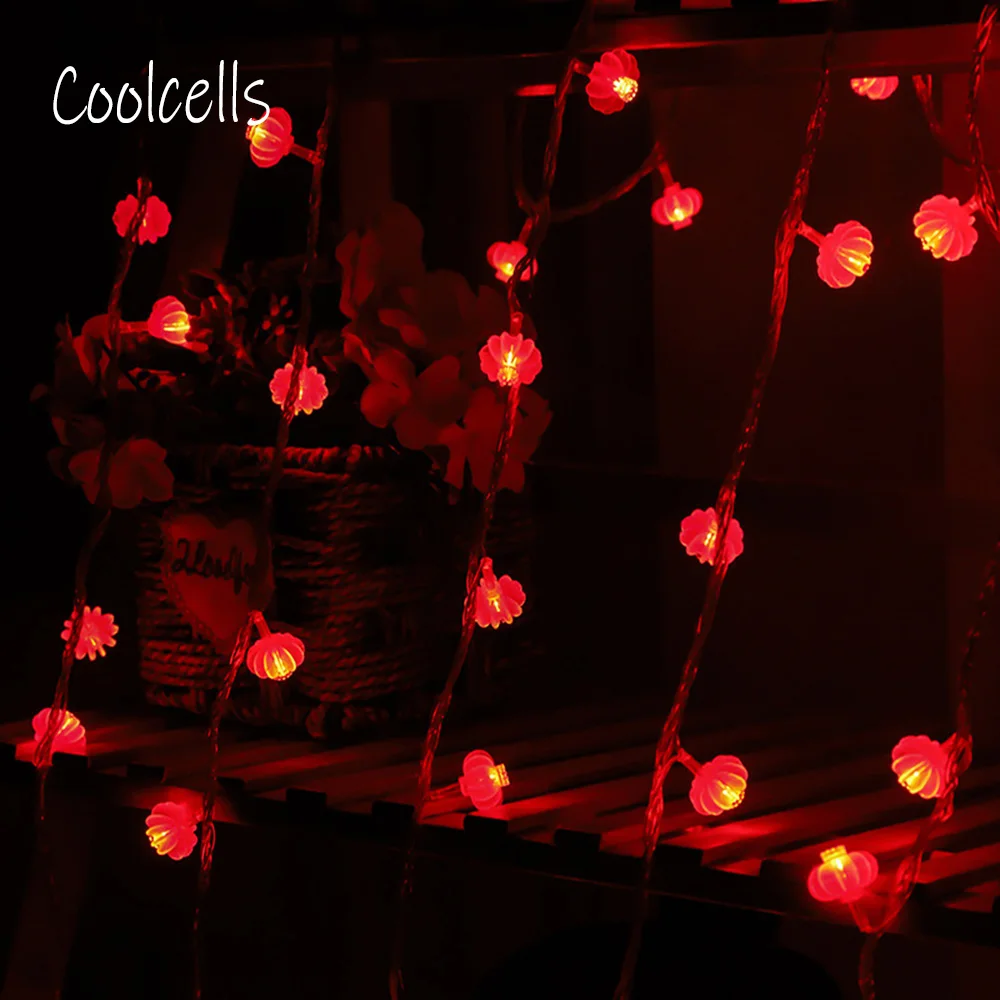 

10m Lantern Chinese Knot Led Curtain String Light Christmas Festival Garland Light Romantic Holiday For Wedding Party Decor