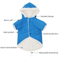 cotton coat for dogs warmer winter clothes for dogs thick blue clothes for small and medium dogs chihuahua stuffed animal
