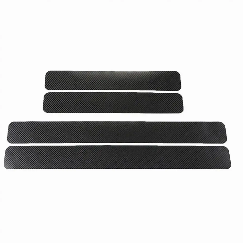 

4Pcs 4D Carbon Fiber Auto Car Door Sill Stickers Anti-Scratch Protection Cover