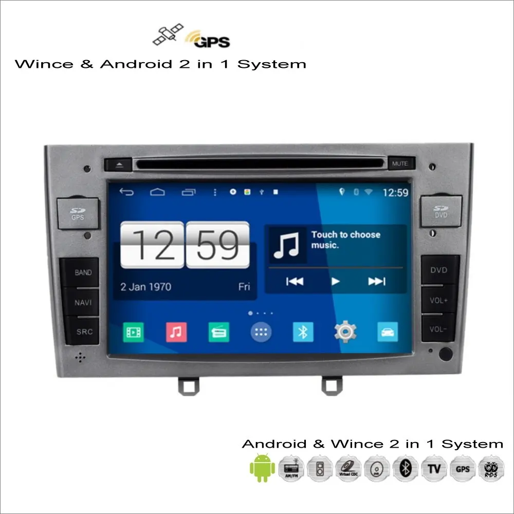 Для Peugeot RCZ/308/408 2009 2015 автомобильный Android мультимедийный плеер Радио CD DVD GPS Карта