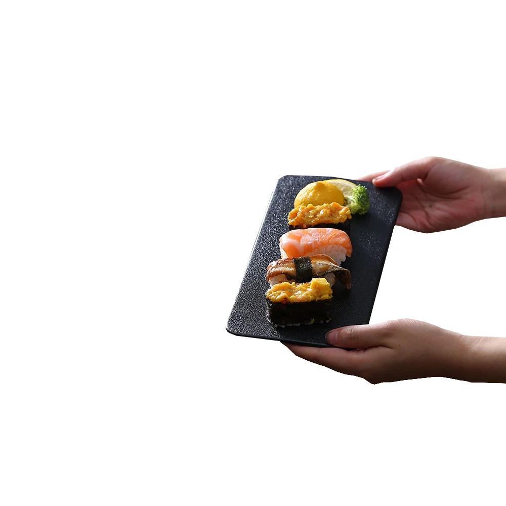 Японские черно-белую керамика S Чай k пластина лоток кухонный поднос тарелка для