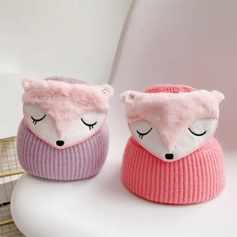 

Winter Autumn Lovely Cartoon Animal Pattern Baby Knitted Hats Covering Yarn Soft Warm Baby Hats Kids Girls Boys Beanies Caps