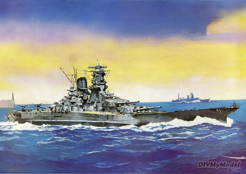 DIYMyModeI-Battleship japon&eacute;s Yamato GPM nr54, modelo de papel artesanal, rompecabezas de juguete hecho a mano, regalo, utillaje de pel&iacute;cula-0