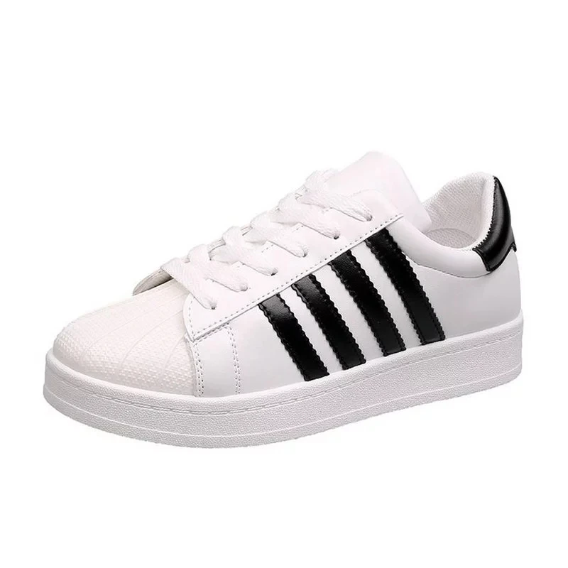 

Women's Sports Shoes White Shoes 2021 Color Matching Lace-up Stitching Flat Shoes Outdoor Casual Running Shoes Zapatos De Mujer