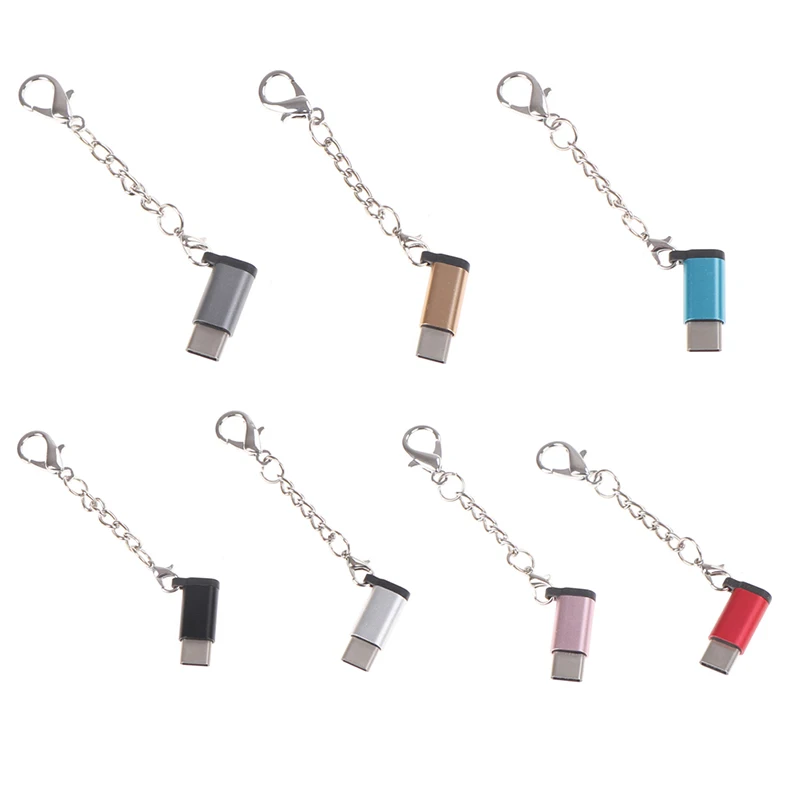 

Алюминиевый Разъем Type-C для Micro USB, брелок USB-C к адаптеру Micro USB