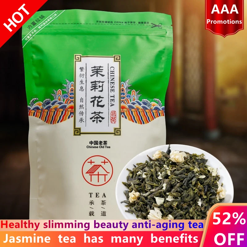 

2021 Китайский Жасмин, зеленый чай, настоящий органический Новый жасминовый чай ранней весны для потери веса, зеленая еда, здравоохранение, до...