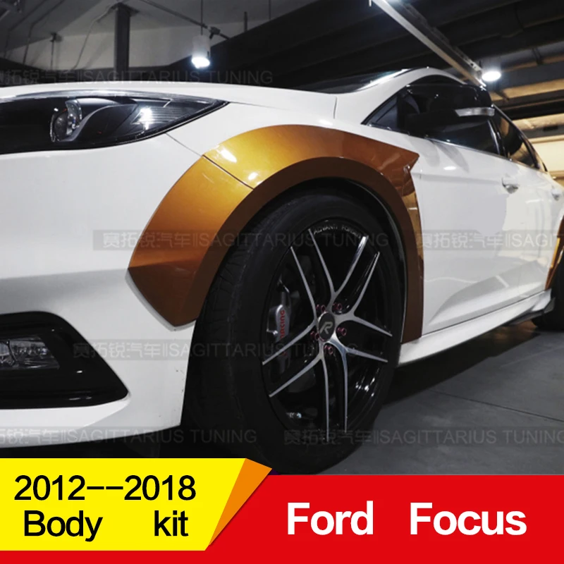 Подходит для Ford Focus, обвес, крыло, хэтчбек ST 2012 13 14 15 16 17 18 лет, Воздухозаборники, вентиляционная крышка, широкий корпус, аксессуары