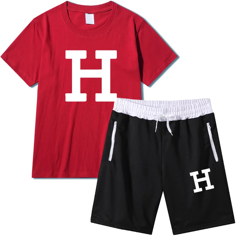 

Men's Tracksuit men's sets Men's T-shirt + Men's Shorts men's clothing suits tracksuit men Short Sleeve Male Sets Casual Suit