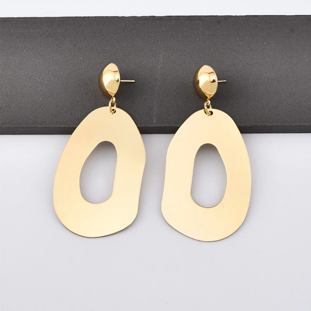 Модные серьги-подвески и люстры серьги-гвоздики в форме дисков ажурные подвески