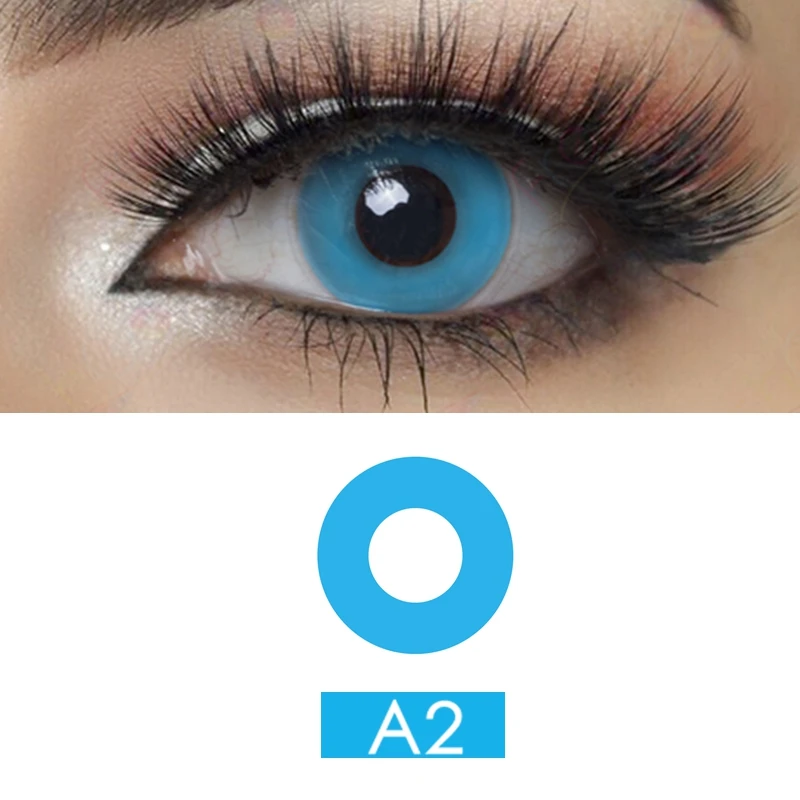 A2-Blueout Затемненные и белые контакты для Хэллоуина - Цвет: A2-Blueout
