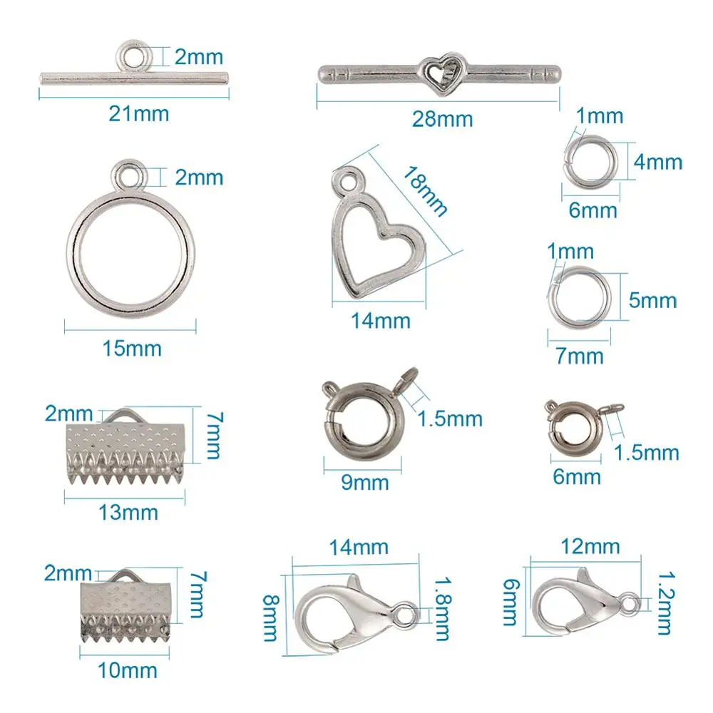 1 коробка смешанные ювелирные изделия 40 шт. Сплав коготь Омаров застежки и
