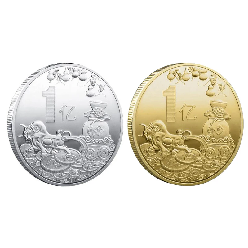 1 шт. 2021 год быка счастливая монета Сплетницы фэн шуй монеты подарок с китайским