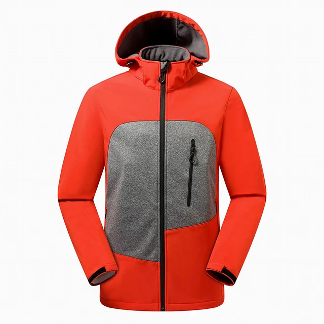 8012 orange Мужские зимние 3L термальный теплый флис для походов куртки Новые водонепроницаемые уличные пальто с капюшоном Рыбалка Охота софтшелл для кемпинга одежда - Цвет: 8012 orange