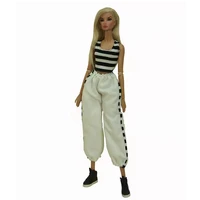zebra tank pants 16 bjd doll clothes for barbie doll outfits shirt crop top trousers 11 5 dolls accessories kids diy toys gift