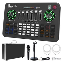 pixco q7 bluetooth audio live sound card e300 microphone mixer board dj condenser broadcast mic stand recording game