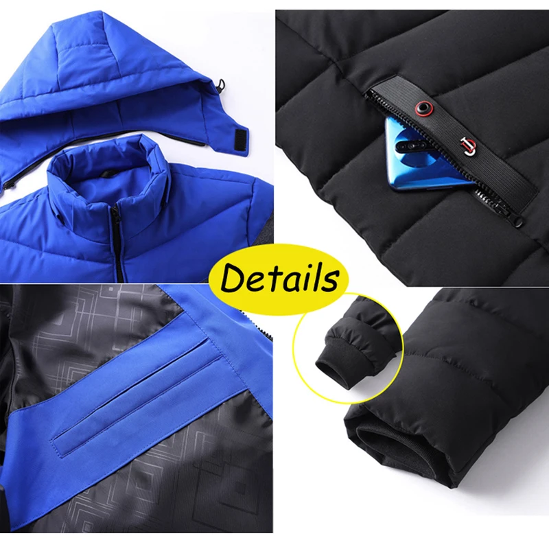 Men 2022 Winter Warm Thick Waterproof Jacket Parkas Coat Men Casual Outwear Windproof Hat Parkas Jacket Men Winter Men Clothing
