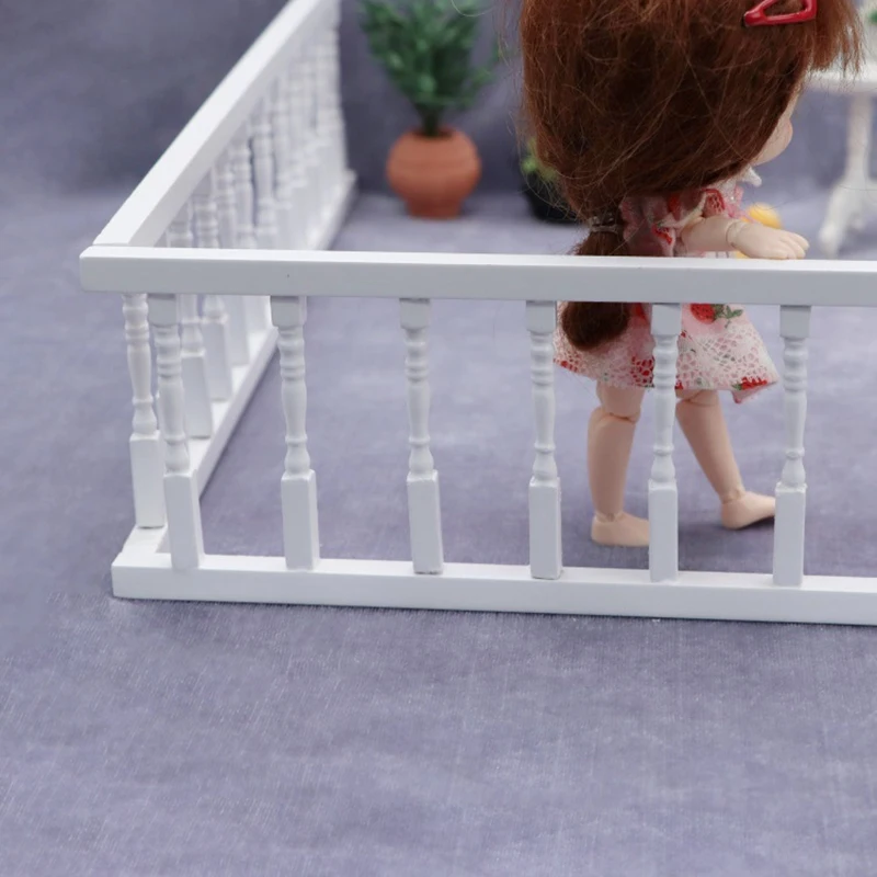 

Mini Dollhouse Handrail Mini Simulation Wooden Handrail Furniture for 1:12 Doll House Accessory