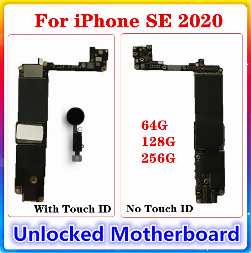 Для IPhone SE 2020 материнская плата с/без Touch ID IOS полная 64 Гб/128 ГБ/256 ГБ 100% чистая