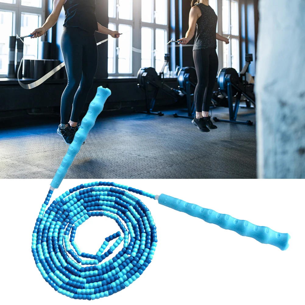 

Non-slip Handle Fat Burning Exercise Yoga Jumping Kids Adults Segmented Skipping Rope Fitness Training Soft Beaded Gym Workout