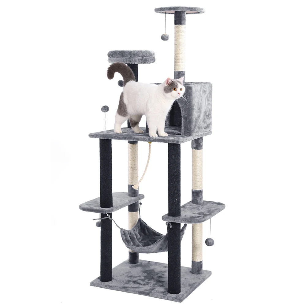 AMT0005 Домашняя H110cm кошка игрушка котенок домик Когтеточка дерево для скалолазания кошка дерево домашнее животное кошка роскошный прыгающий каркас мебель - Цвет: AMT0005