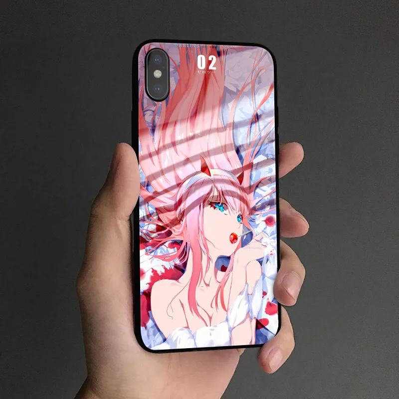 AE 2226 Zero Two Darling in the FranXX аниме стекло Мягкие силиконовые чехлы для телефонов оболочка для iPhone 6 6s 7 8 Plus X XR XS 11 PRO MAX - Цвет: AE 2226
