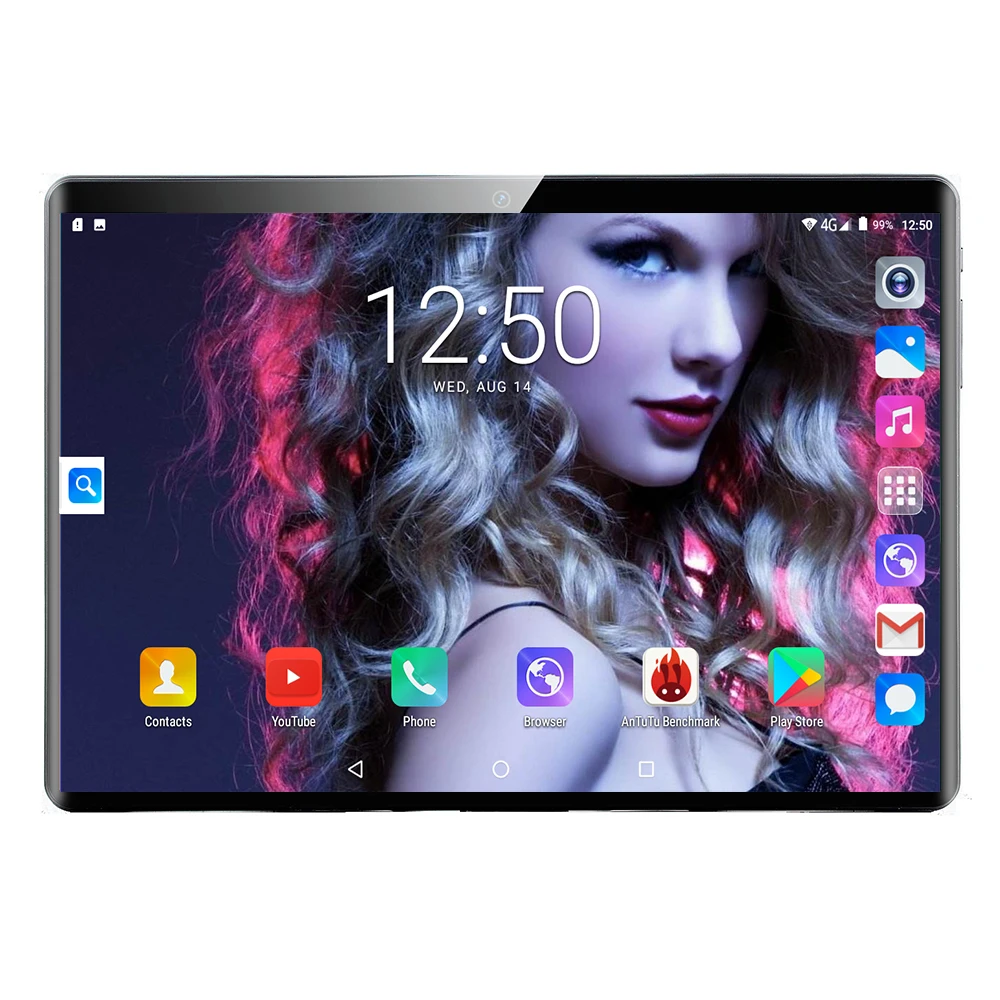 4G LTE Android 9,0 OS 10,1 дюймов планшет Восьмиядерный 6 ГБ ОЗУ 64 Гб 128 Гб ПЗУ 1280*800 две sim-карты планшет 10,0 2.5D