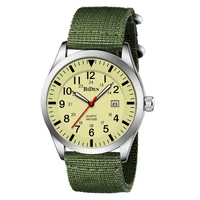 fashion military sports mens watch quartz movement dual digital dial automatic date nylon strap 12 24hours scale wristwatches