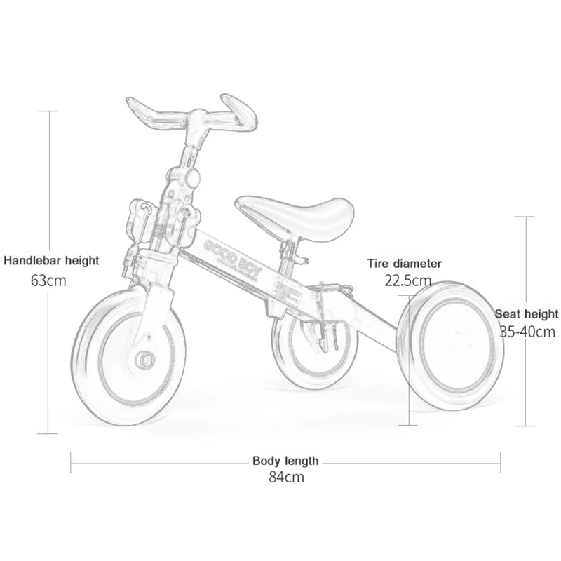 

Baby Bike Children Bicycle Kids Balancing Car Folding Trike Kids' Trikes 3 in 1 Children Scooter Baby Walker Trike Bike for Kids