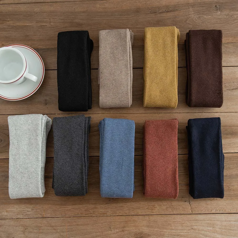 

Winter Women's Thick Warm Cotton Stockings Harajuku Retro Antifreeze Terry Fashion Knee Socks 2 Pair