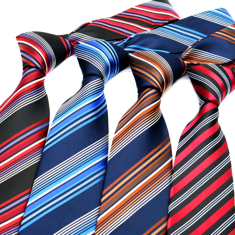 

Классические мужские галстуки YISHLINE 8 см, мужские галстуки в полоску, красные, синие мужские галстуки, галстуки, аксессуары для вечерние вечеринки
