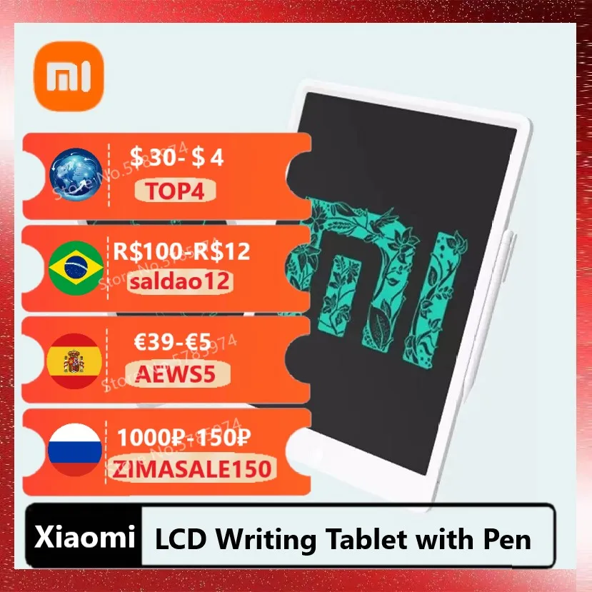 

Оригинальный Xiaomi Mijia ЖК-планшет с ручкой цифровой рисунок электронный почерк Pad сообщения графическая доска Новый