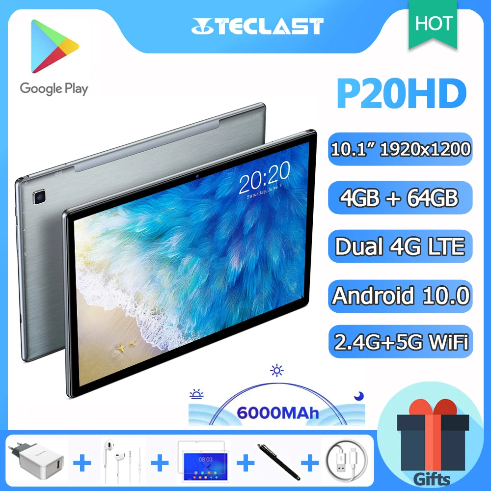 Teclast P20HD 10 1 дюймов планшетный ПК с системой андроида и 0 Восьмиядерный процессор 4