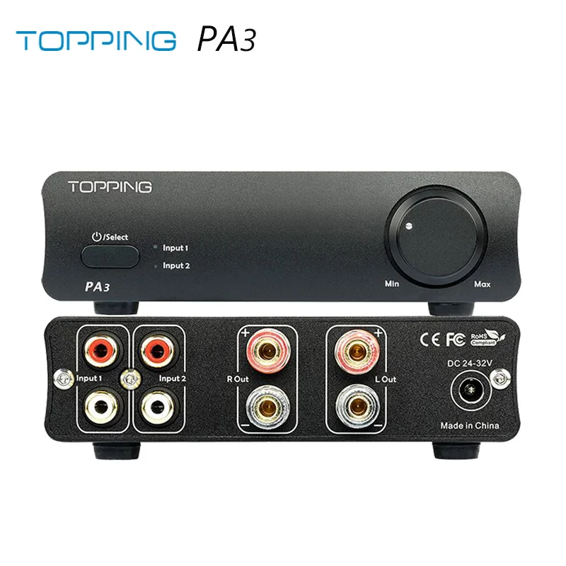 TOPPING PA3 настольные наушники Ampilifer HiFi 2x AUX вход 2x80 Вт выход цифровой усилитель |