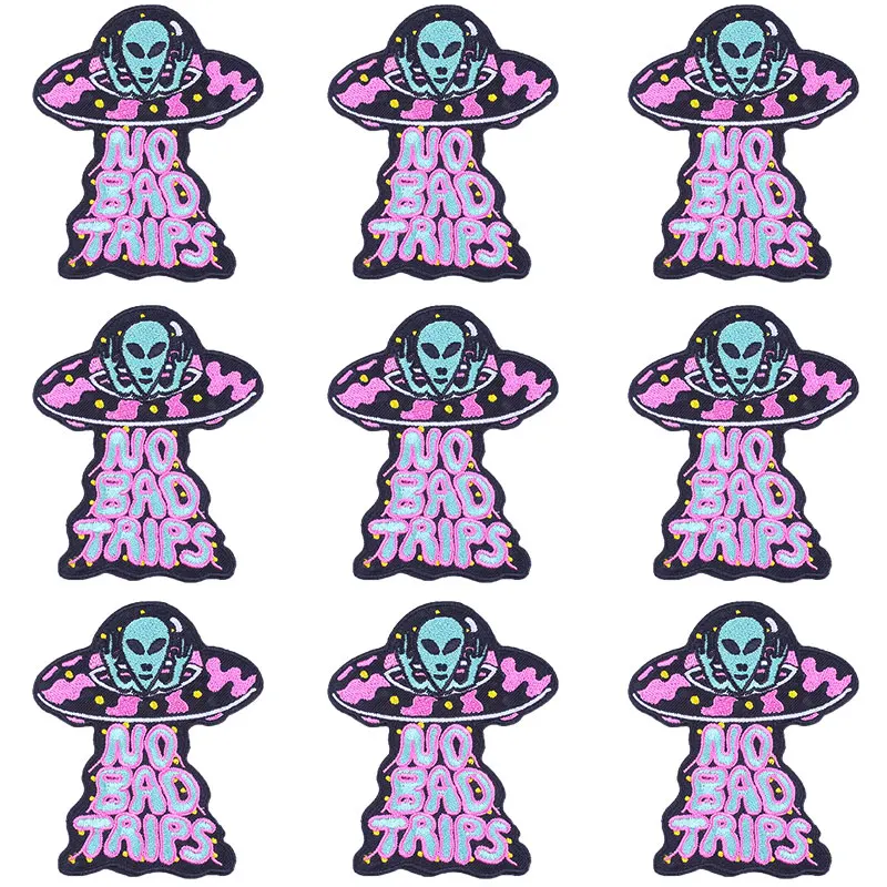 10 шт. нашивки Pulaqi с изображением инопланетянина НЛО космоса | Дом и сад