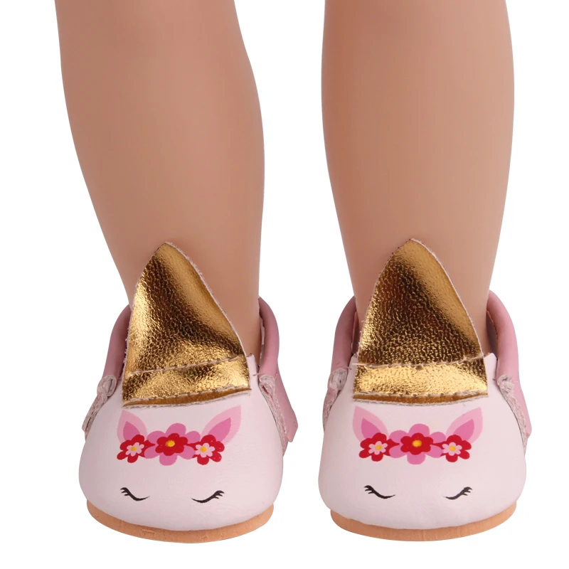18-inch pink printed unicorn doll shoes American toy wholesale 2019 new accessories s239 | Игрушки и хобби