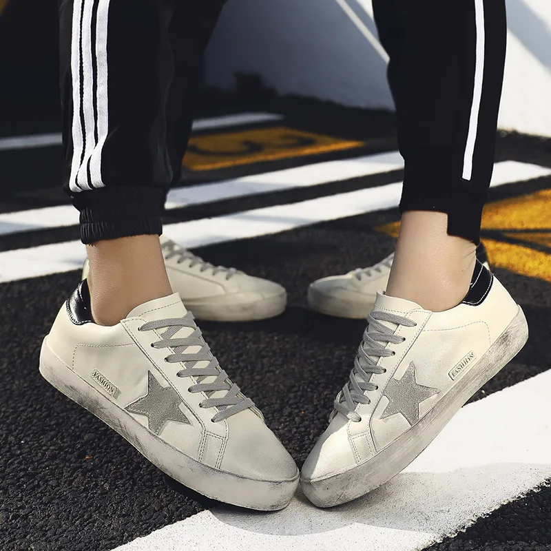 

2021 New Couple Models Old Star Dirty Shoes Female White Korean Version of All-match Board Shoes Flat Dirty Dirty Shoes ZQ0414