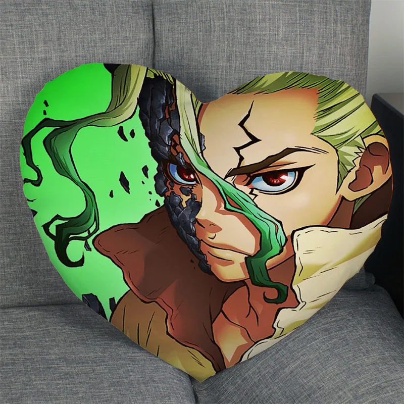 Оригинальные наволочки в форме сердца из японского аниме Dr STONE постельные