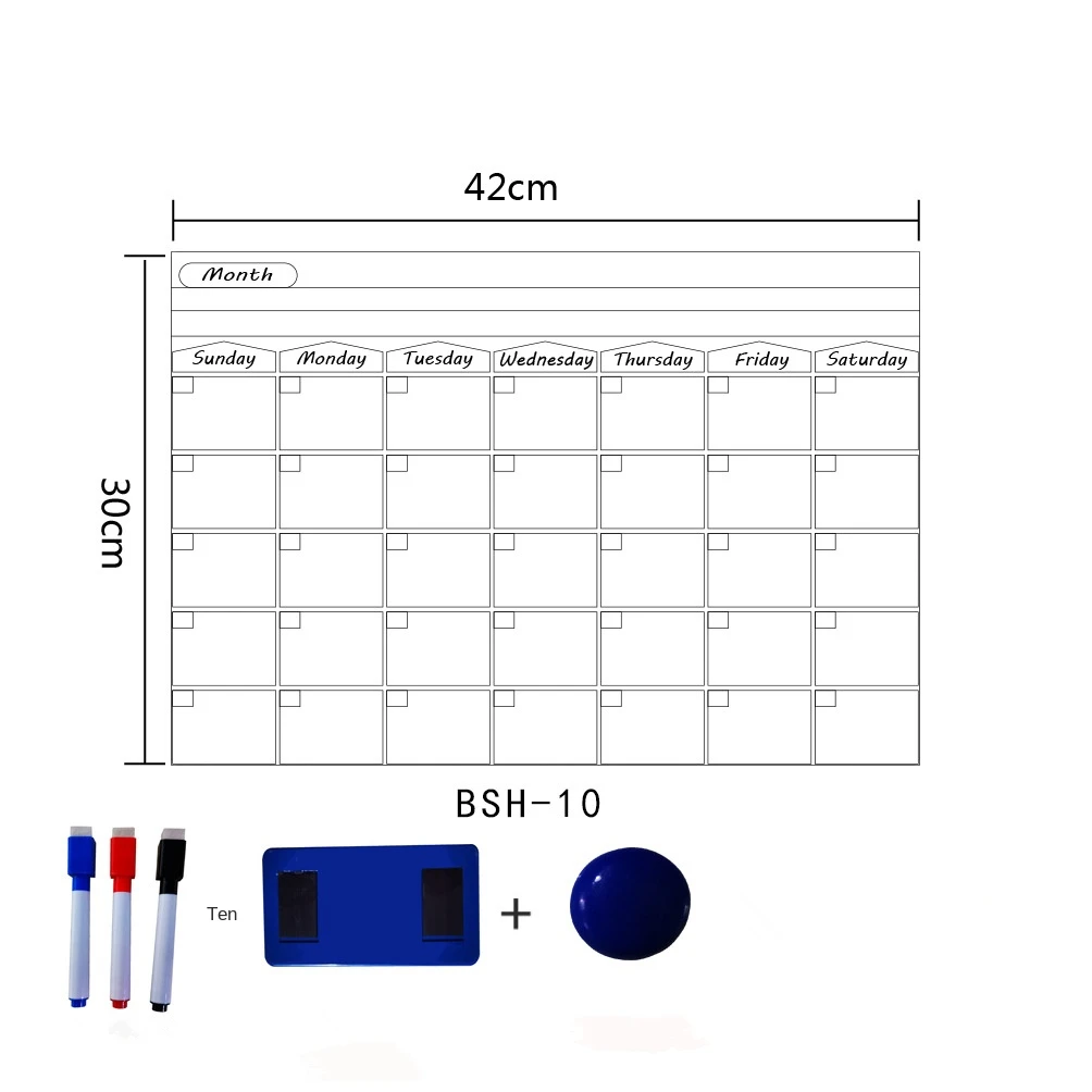 

A3 Magnetic Whiteboard Plan Whiteboard Refrigerator Magnet Flexible Daily Board Blackboard Calendar Sticker