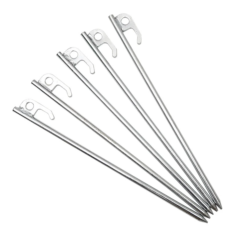 

HOT 5Pcs Heavy Duty 304 Stainless Steel Camping Awning Tent Stake Peg For Anchoring Tent Tarps Landscaping Garden Plants