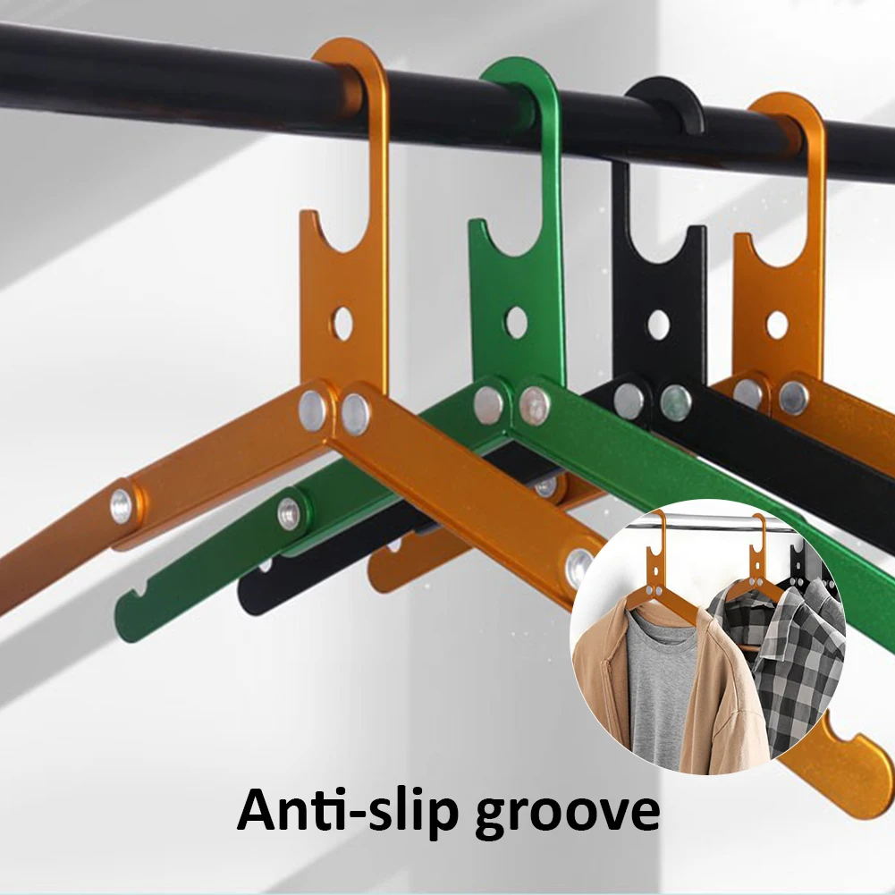 

Aluminum Alloy Folding Coat Clothes Hanger for Travel Outdoor Camping Portable Clothing Drying Rack Wardrobe Organizer