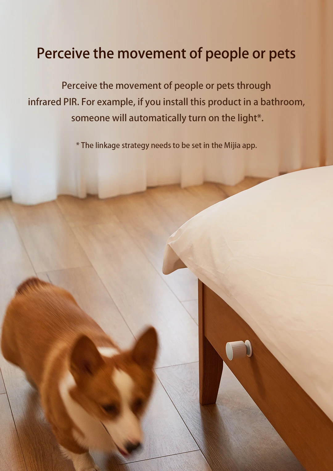 Qingping Human Body / Pet Sensor Smart Body Movement Motion & Light SensorMagnetic Split Base Work WIth MiHome App