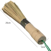 %e2%80%8bhandmade natural bamboo brush kitchen wash dishes tools wash pot brush non stick oil durable wooden handle