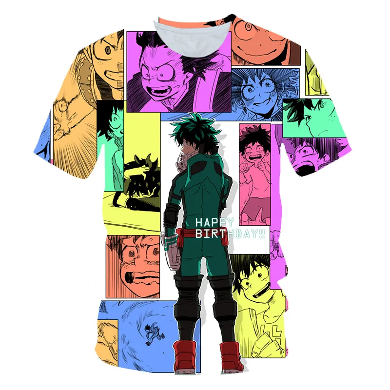 

My Hero Academia T-shirt Anime 3D Print Men Women Fashion Streetwear Casual T Shirt Harajuku Hip Hop Tshirt Tops Clothing Unisex