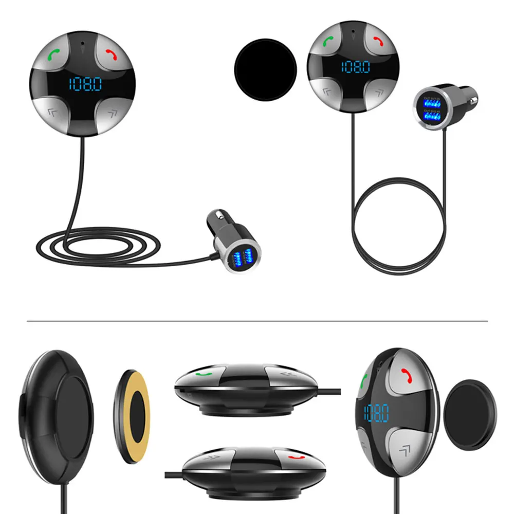 

Auto Audio Player BC29B Bluetooth FM Transmitter Wireless Car Kit MP3 Hands-free Support TF Card Car Charging Bluetooth 4.2