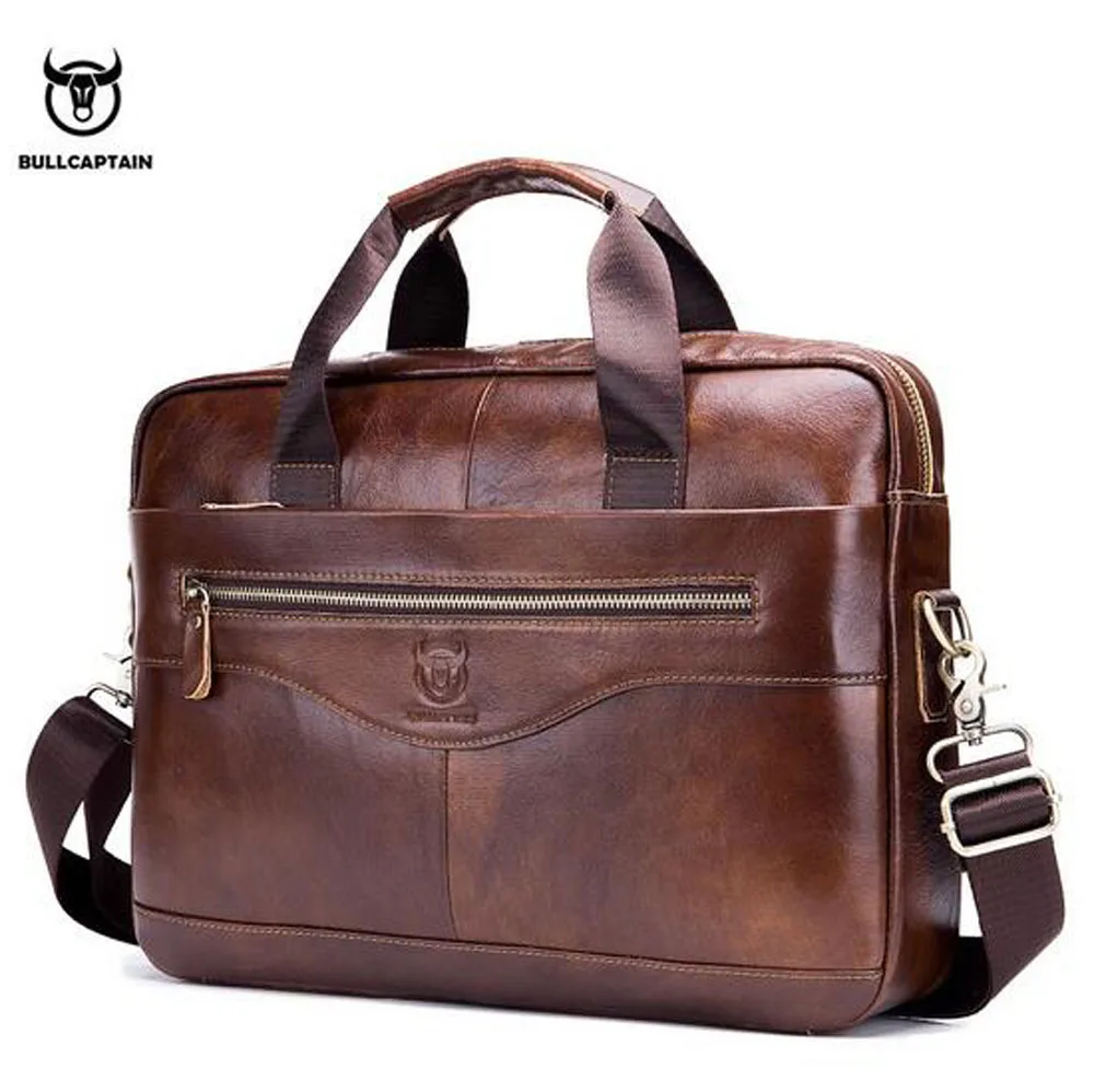 Мужские портфели BULLCAPTAIN винтажная сумка на плечо из натуральной кожи новые