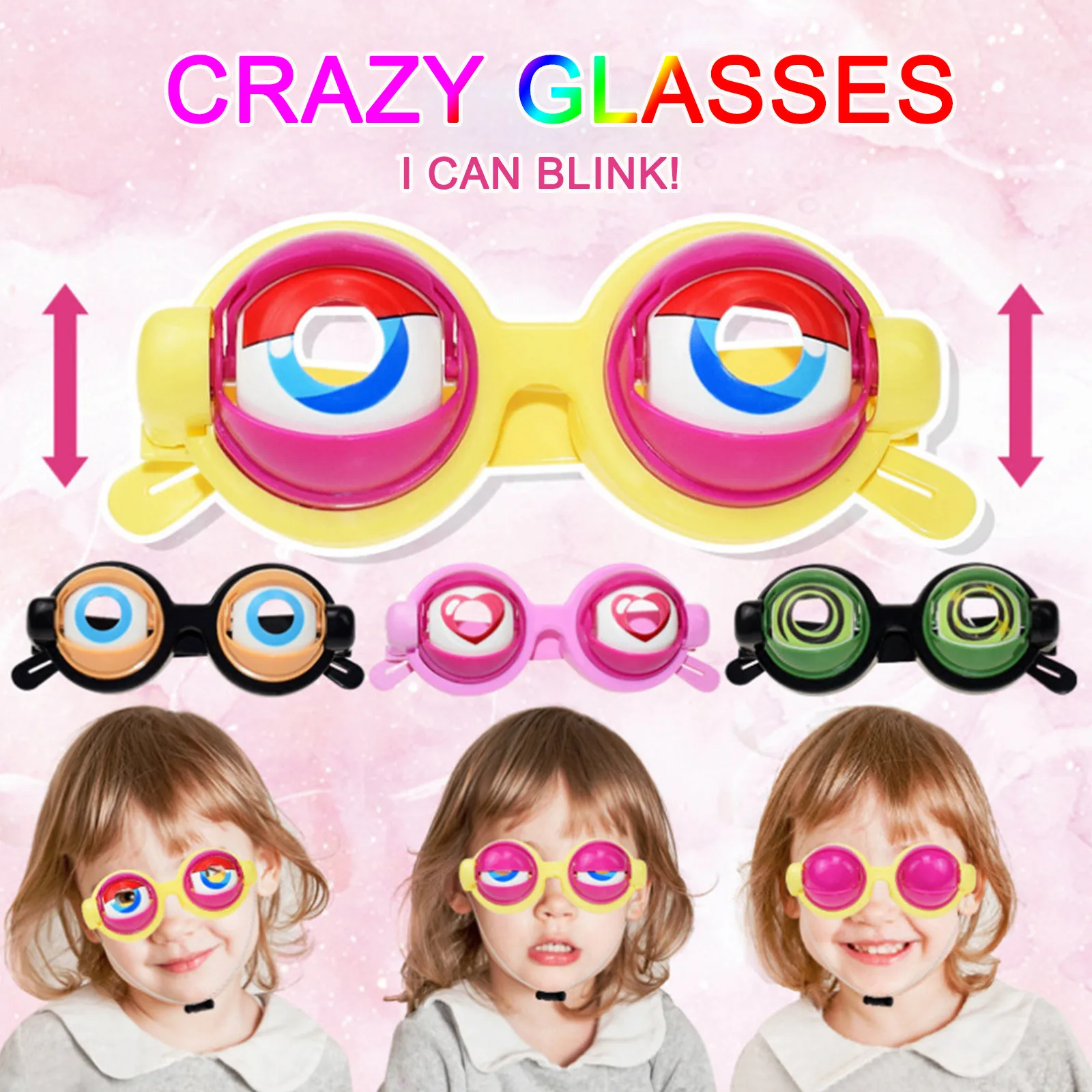 

Kids Googly Eyes Glasses Funny Shaking Costume Eyes Glass Novelty Shades Funny Eyewear Funny Googly Accessories for Party Favor