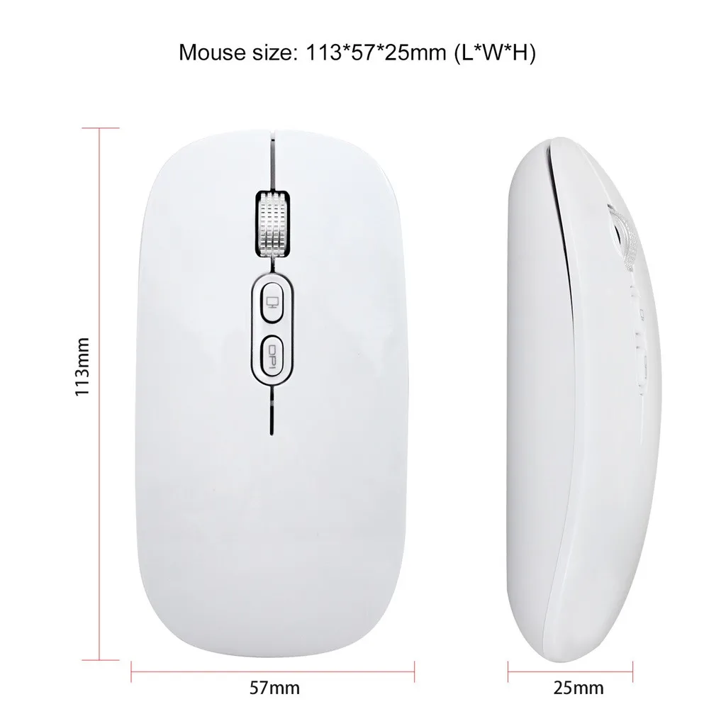 Игровая Мышь перезаряжаемая 2,4g беспроводная Мышь металлическая Бесшумная оптическая Мышь для ноутбука Мышь Прямая поставка